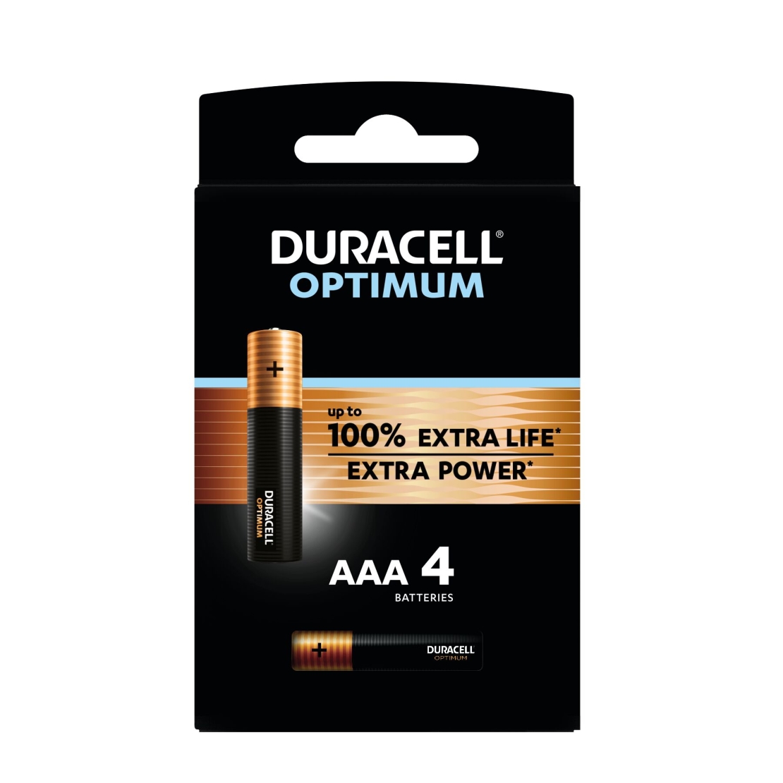 דורסל / DURACELL  - סוללות AAA אופטימום אקסטרה פאוור (4 יחידות)