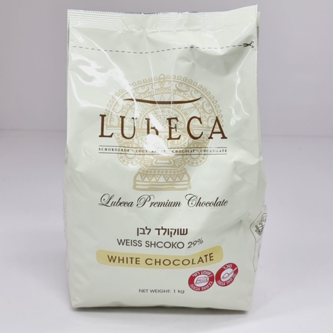 שוקולד לבן לובקה (חלב ישראל) מהדרין 1 ק