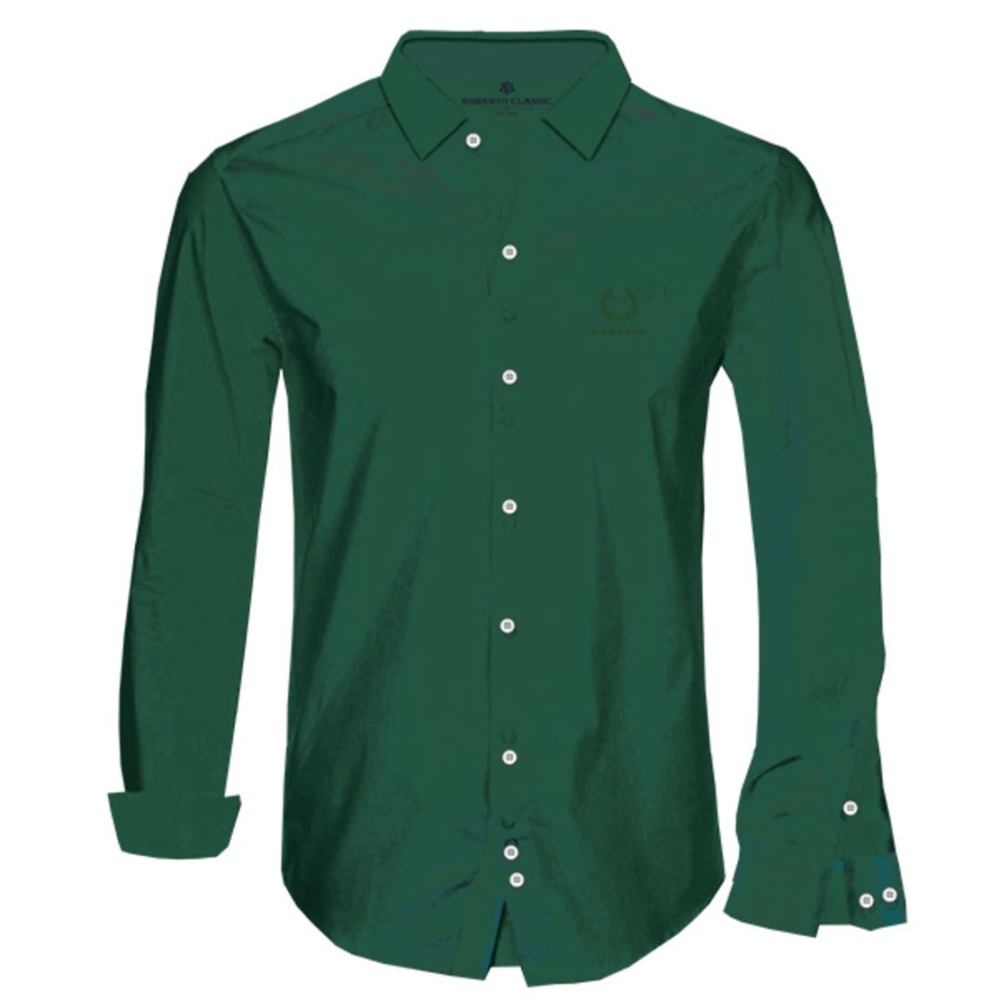 חולצת כפתורים כותנה אוקספורד - ירוק