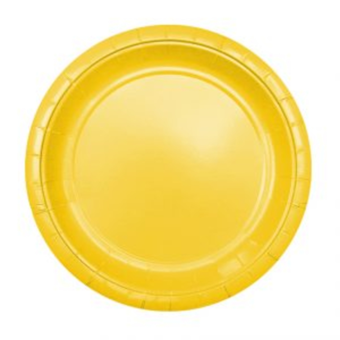 צלחות חלקות צבע צהוב 24 יח' בינוני