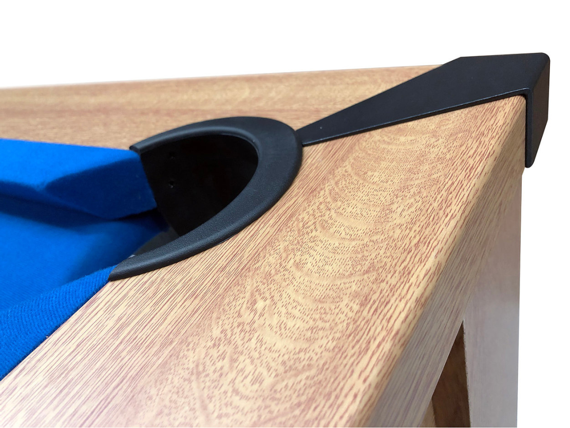 Riley אנגליה - 7ft Semi Pro שולחן ביליארד דגם פול פלטת עץ הכולל סט אביזרים צבע שחוראו צבע חום עץ אלון