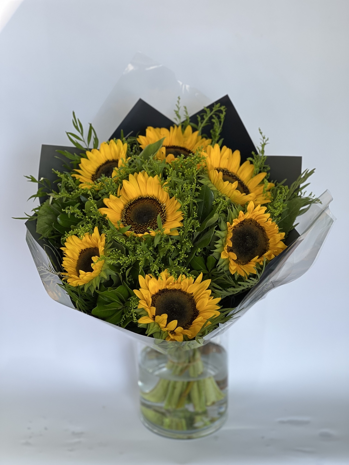 A bouquet of sunflowers like the sun