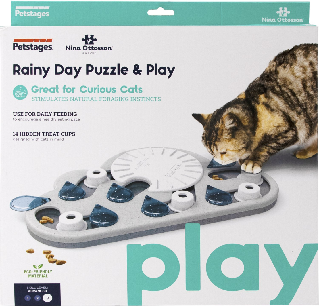 משחק חשיבה לחתול - Rainy day puzzle & play