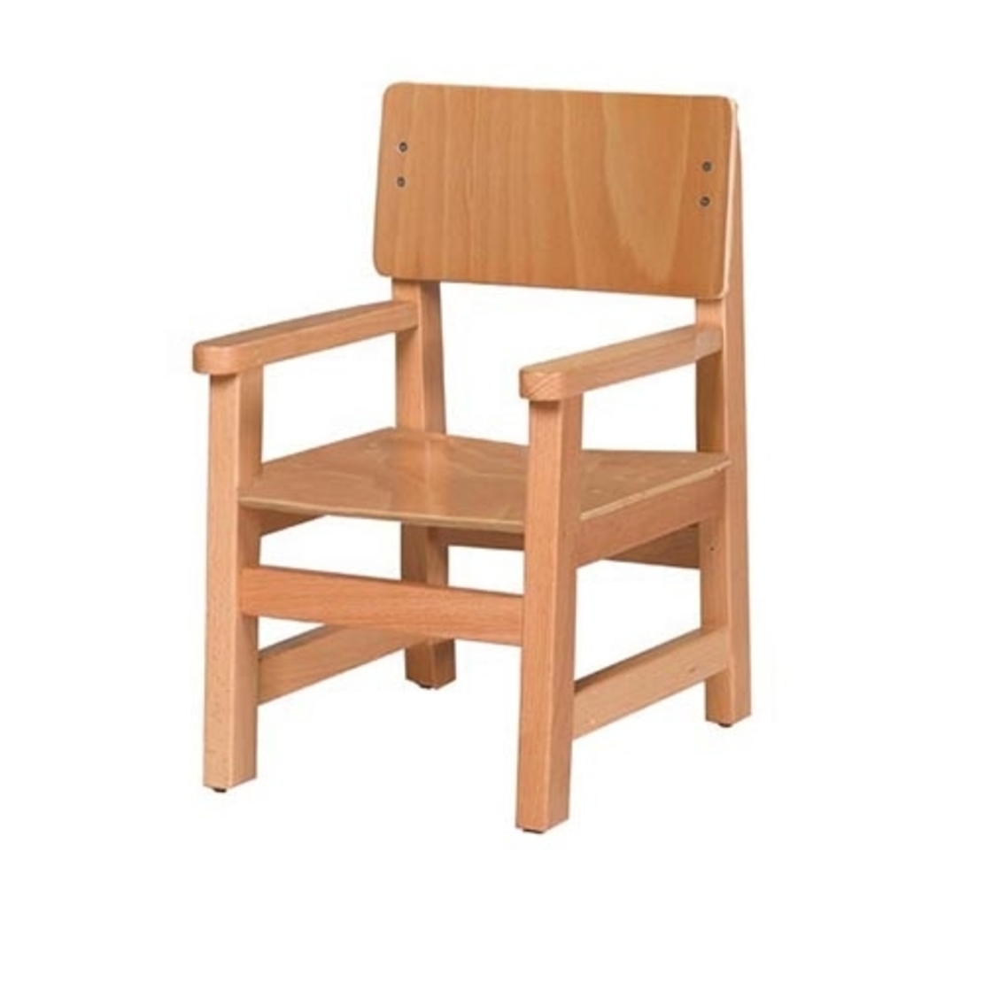כסא עץ לפעוטות+ידיות גובה 22 NG