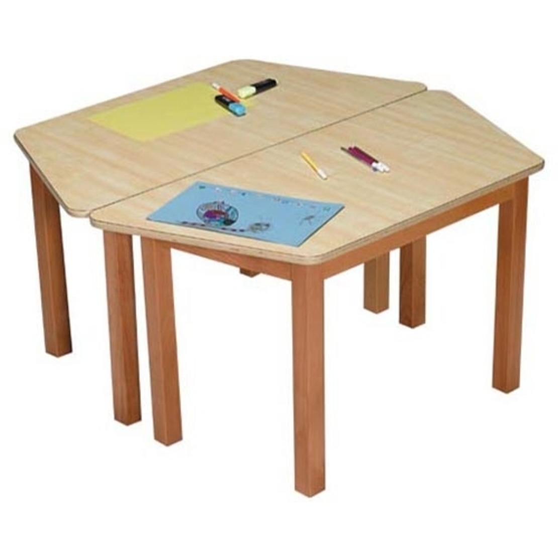 שולחן טרפז רגל עץ NG