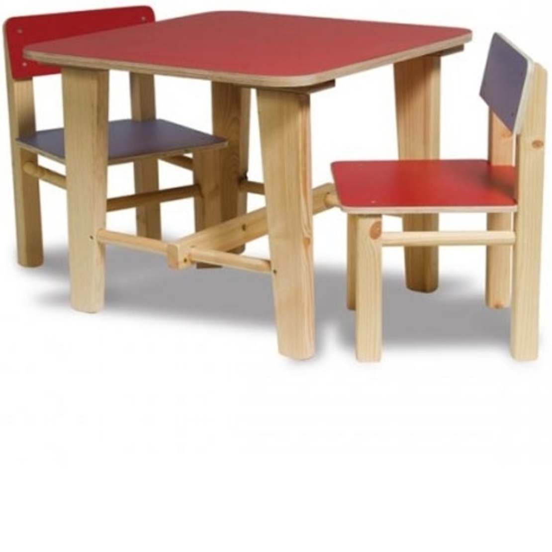 סט צבוע חלקי שולחן ו - 2 כסאות