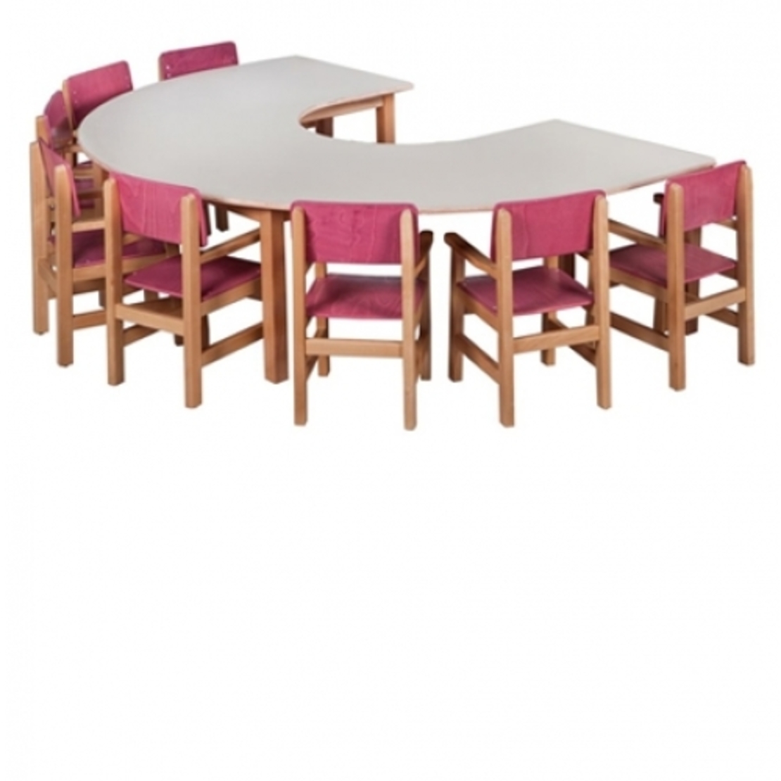 שולחן פרסה ל - 8 רגל עץ NG