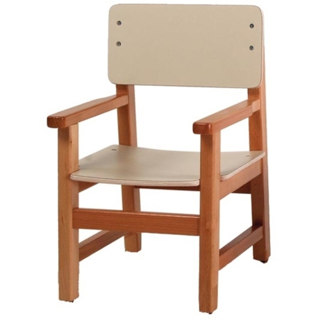 כסא עץ לפעוטות + ידיות גובה 22  ס