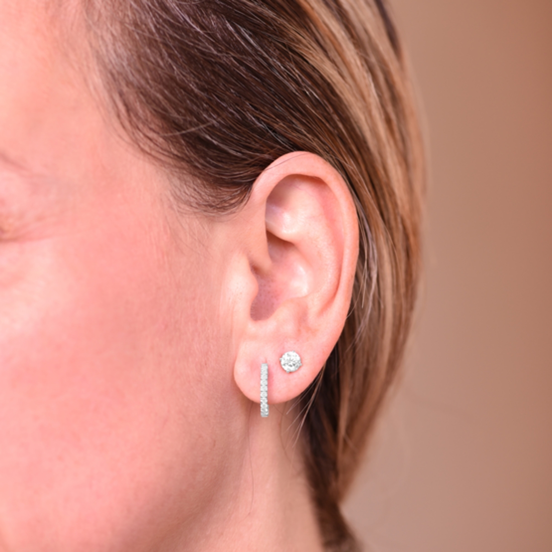 Sally Diamond Hoop Earrings
