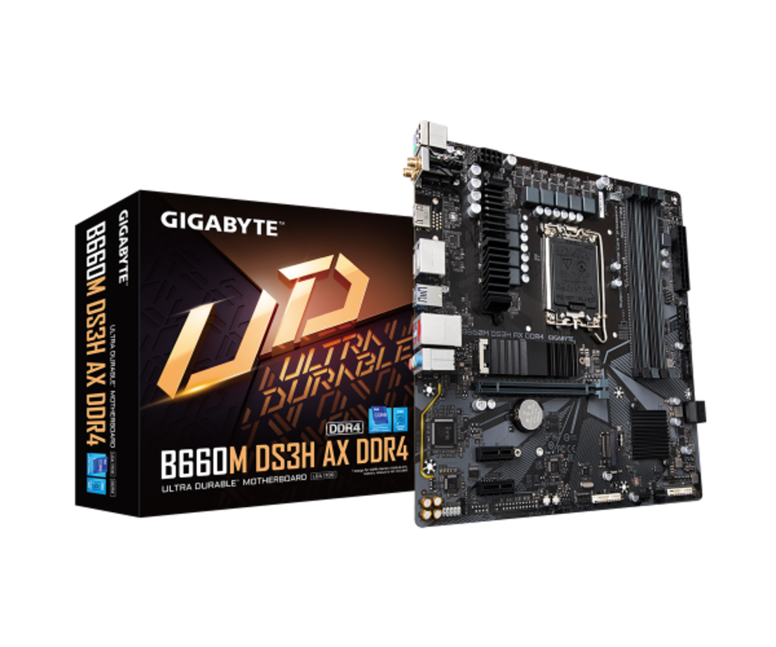לוח אם דור 12 Gigabyte B660M DS3H AX DDR4 2.5GB lan WIFI6 PCIE4.0