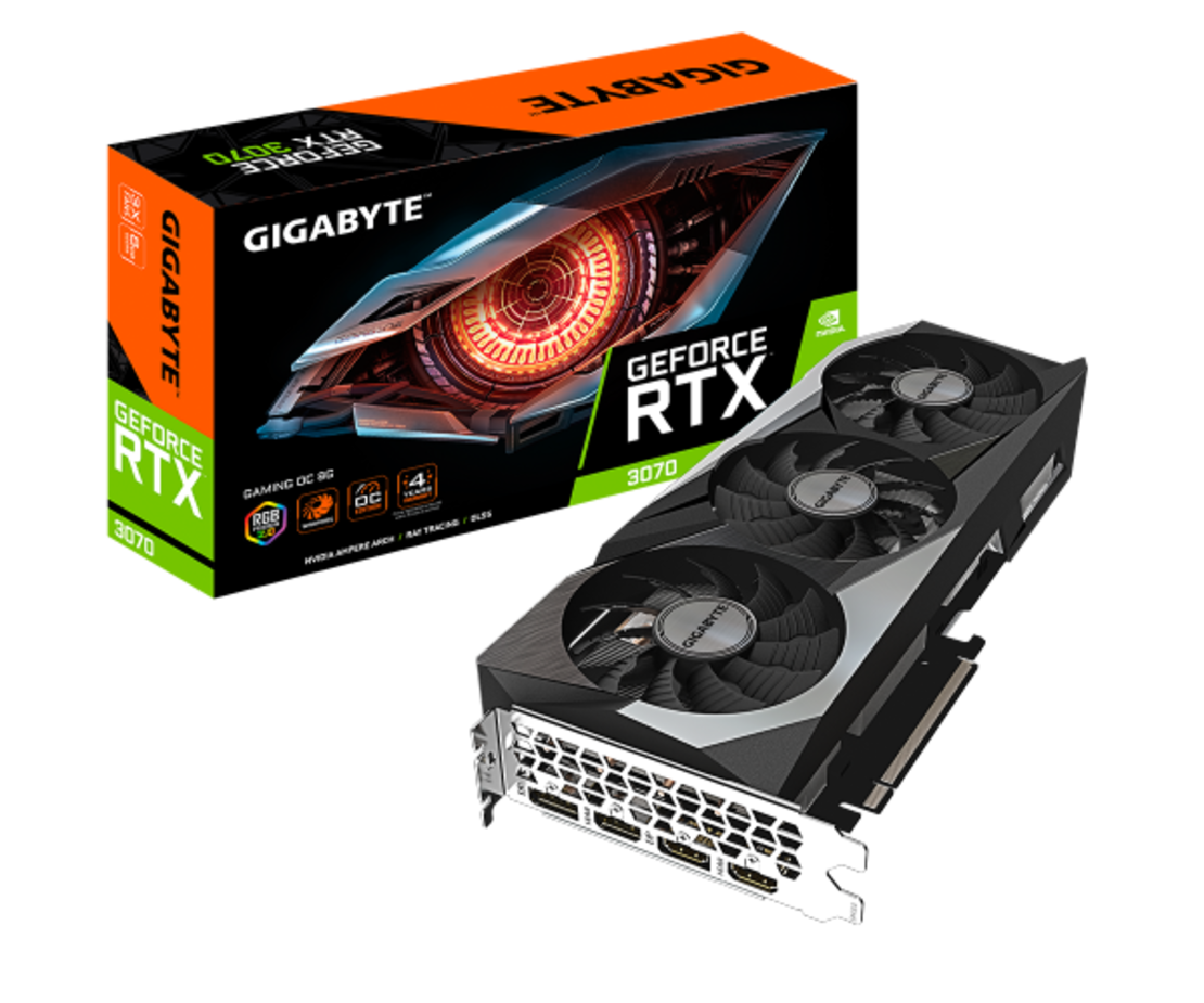 כרטיס מסך Gigabyte RTX 3070 GAMING OC 8GB 2.0 PCIE 4.0X16 LHR