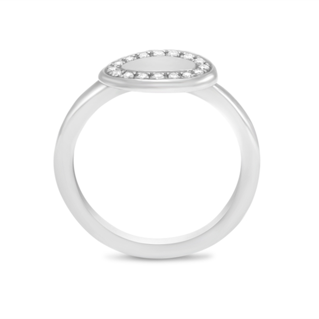 Luna | טבעת יהלומים לבנים