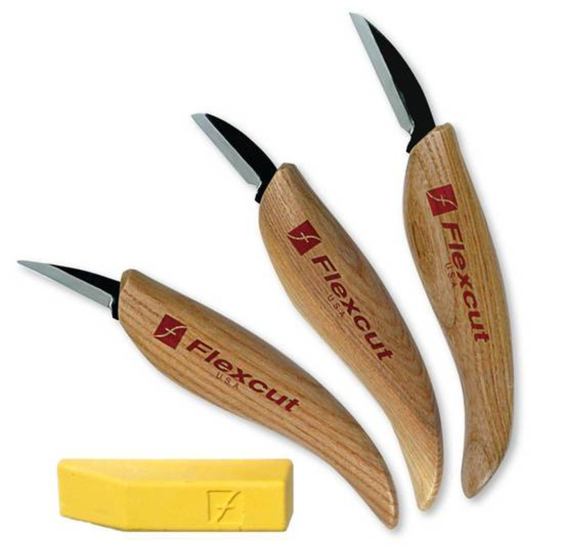 סט 3 סכיני התחלה פלקסקאט - TOOLEDEN FLEXCUT 3-Knife Starter Kit