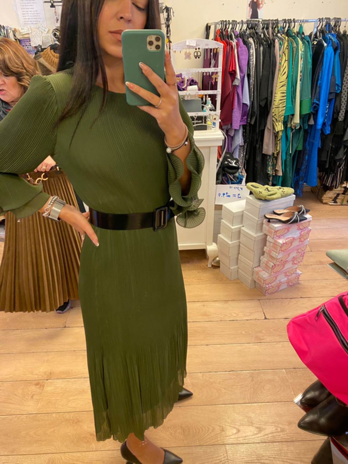 שמלת פלי ירוקה