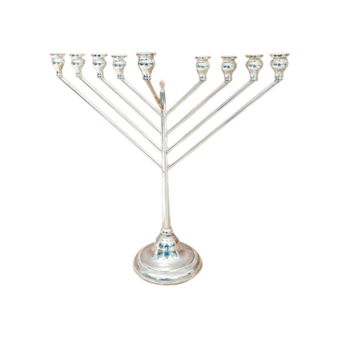 Chabad Menorah Zigzag XL pure silver