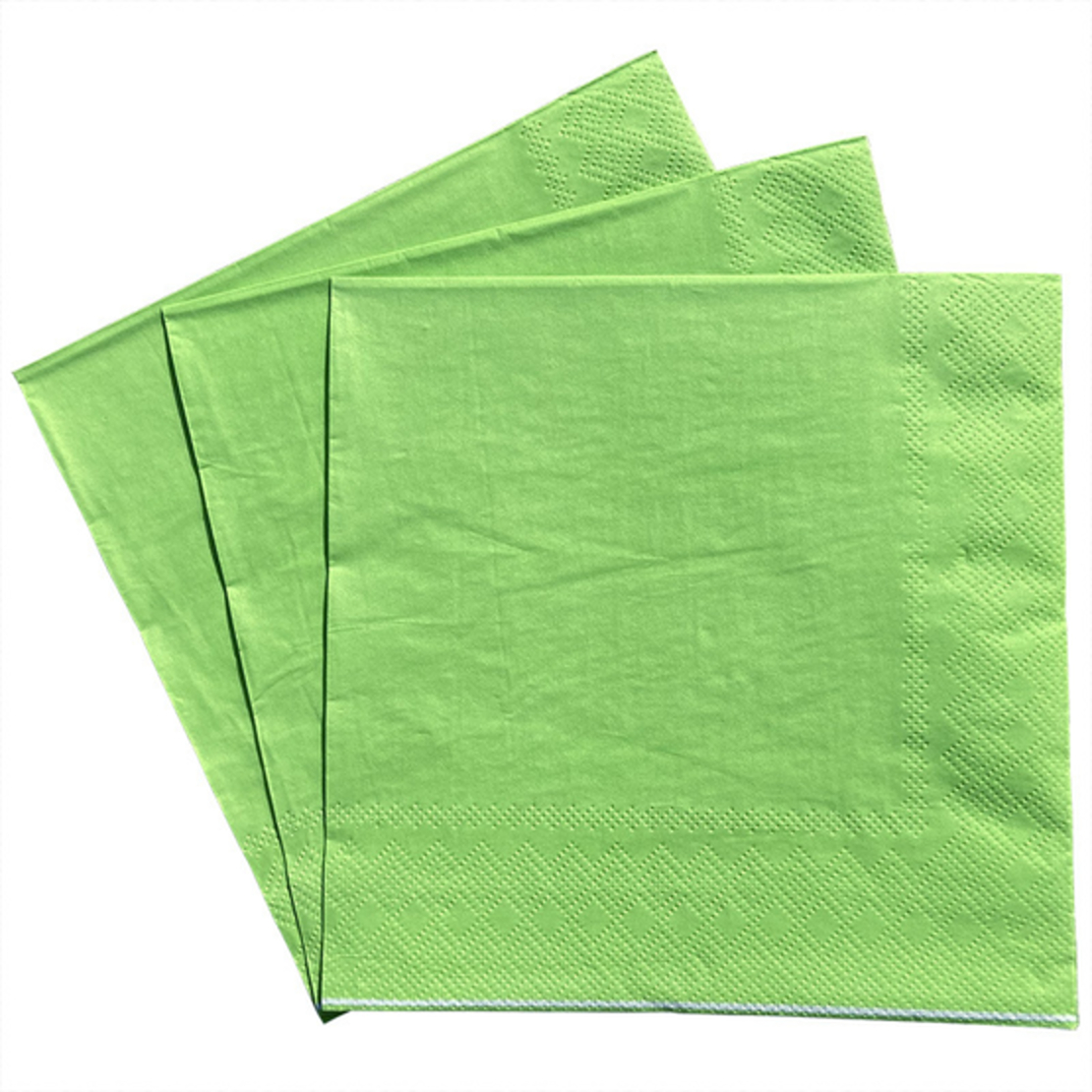 מפיות נייר חלקות צבע ירוק - 20 יחידות