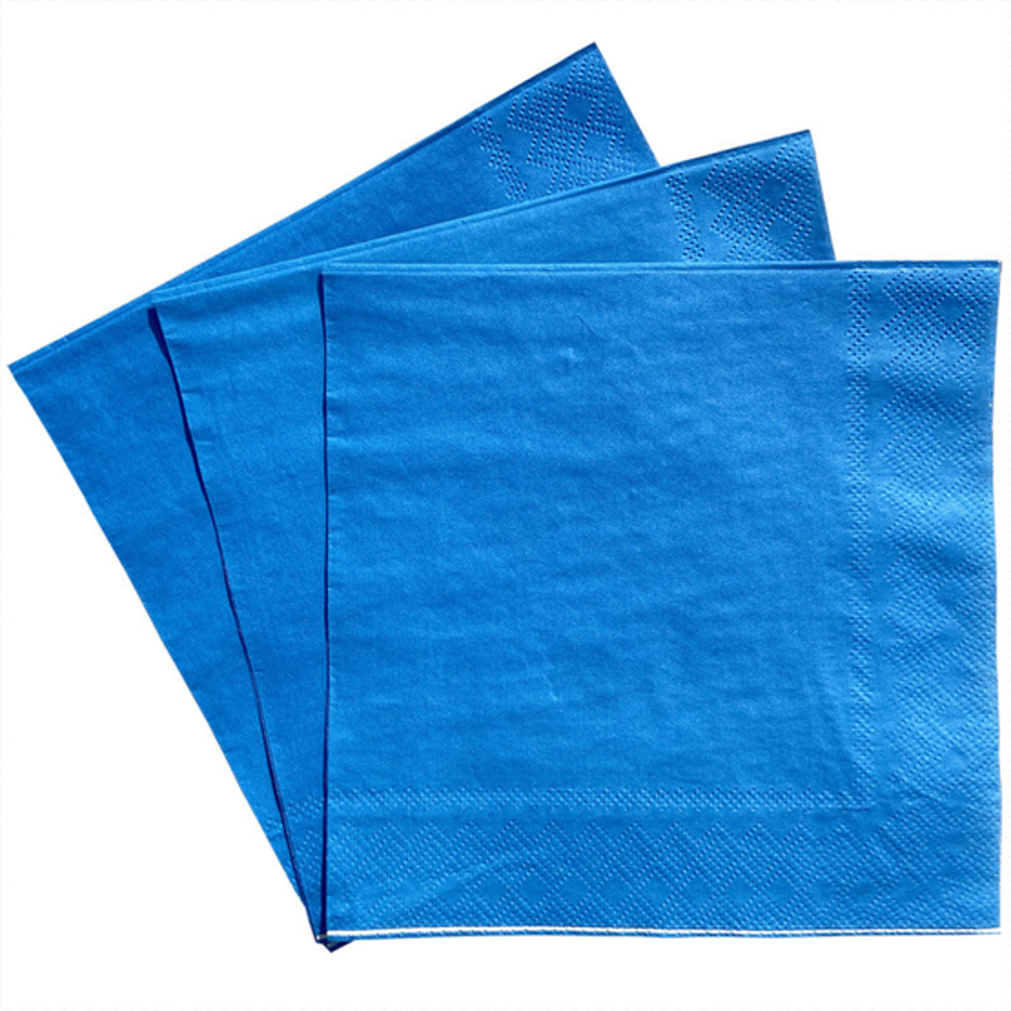 מפיות נייר חלקות צבע כחול - 20 יחידות