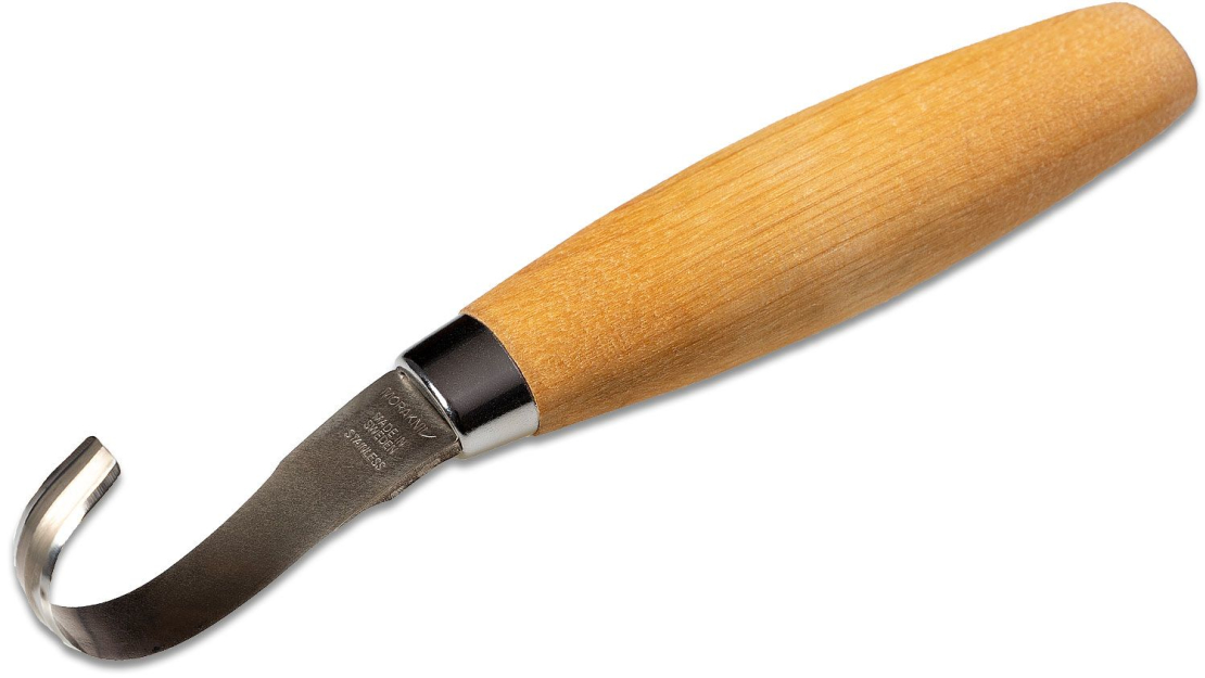 סכין מעוקלת 162 דור 2, דו צדדית סגורה עם נדן עור, מורה שבדיה