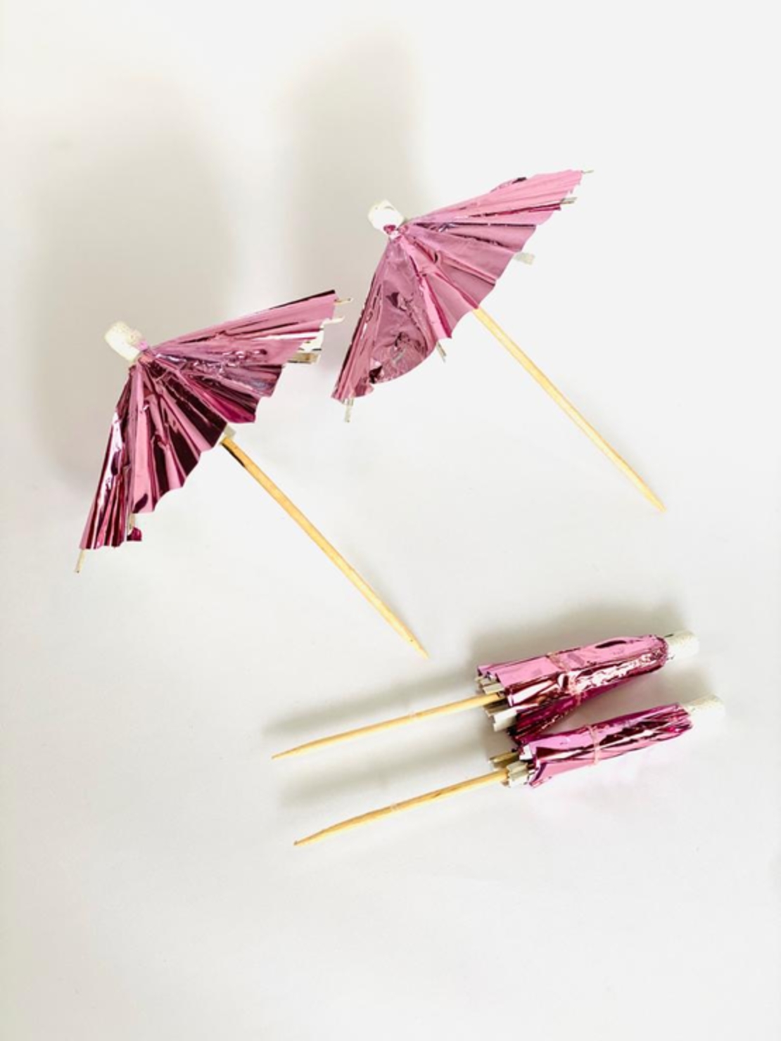 קיסמים מטריות 12 יחידות רוז גולד (10 ס