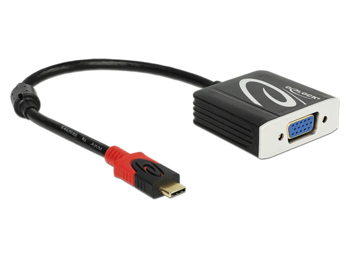 מתאם USB-C זכר לחיבור מסך VGA