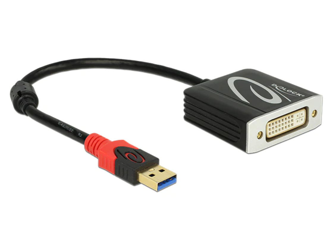 מתאם USB 3.0 זכר ל- יציאת DVI נקבה