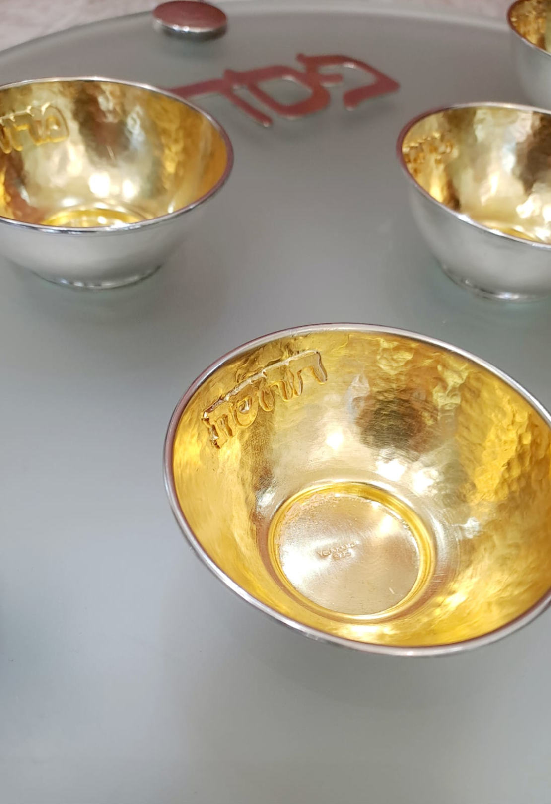 Passover bowl Yehonathan pure silver