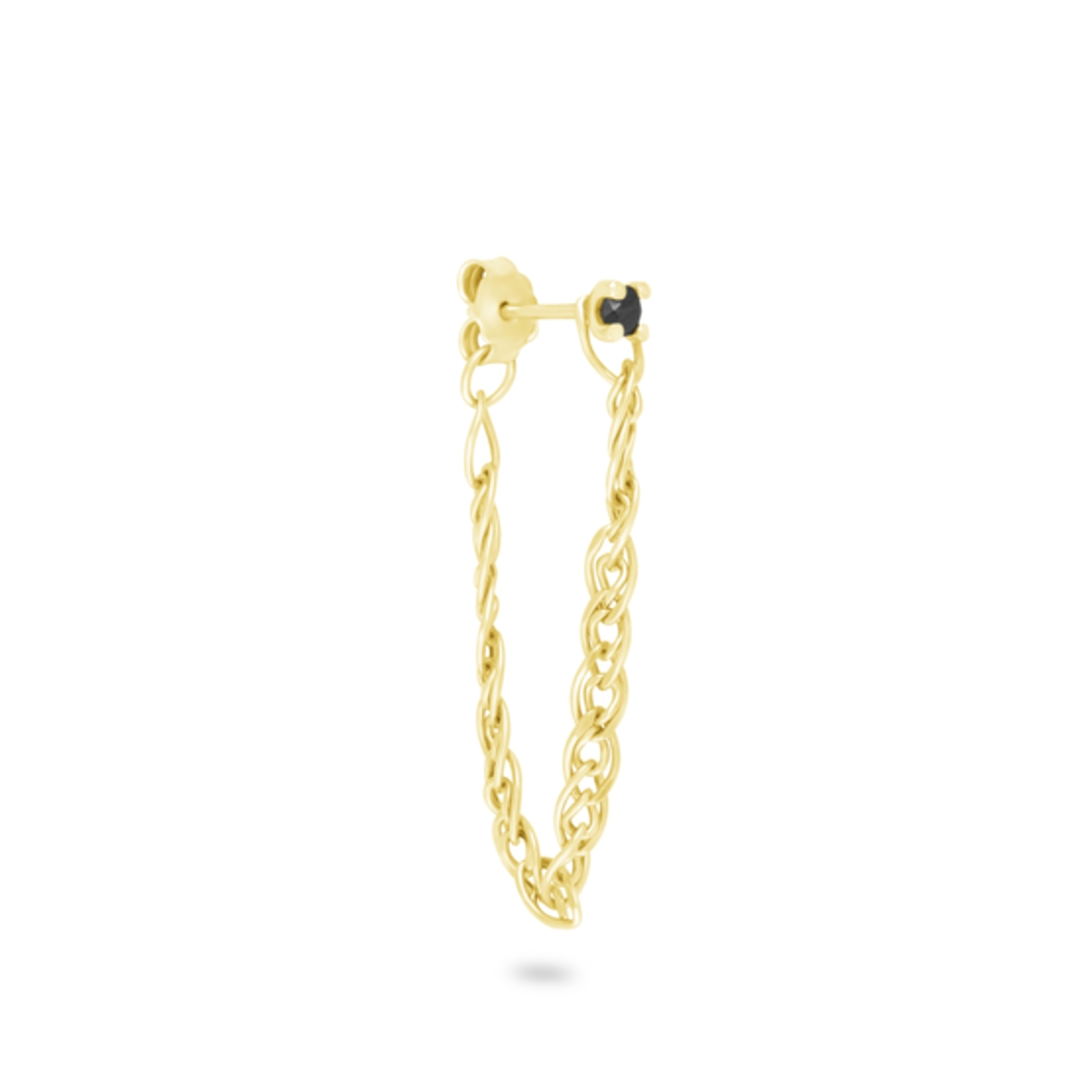 Lee-Tal | Gold Earring with Black Diamond
