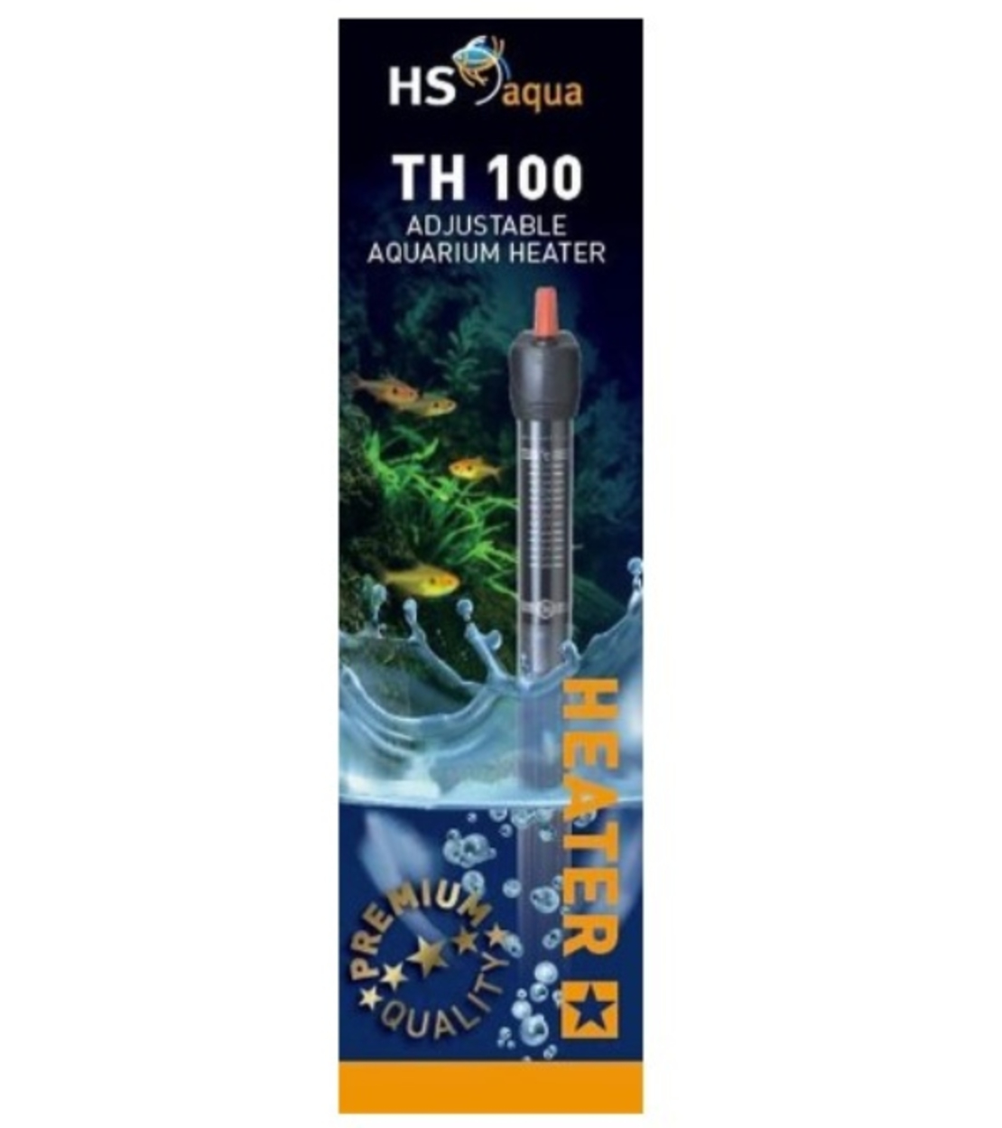HS Aqua Adjustable Aquarium Heater 100w | גוף חימום 100 וואט