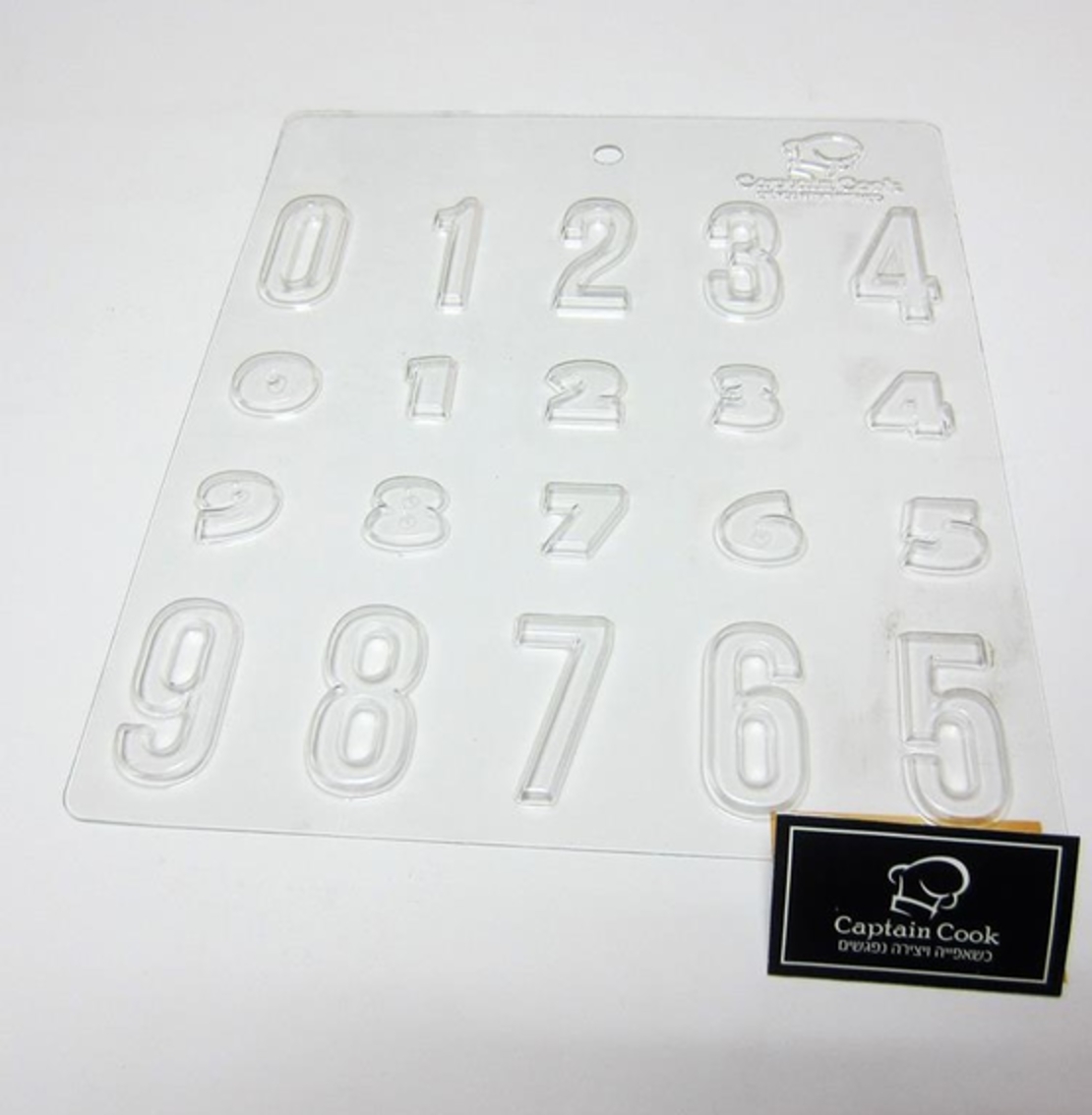 001A - תבנית פלסטיק מספרים