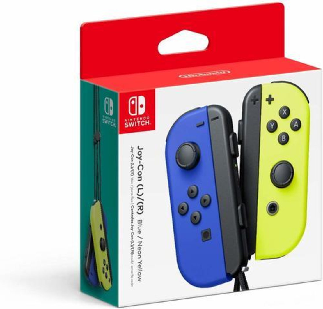 זוג Nintendo Switch Joy-Con בצבעים כחול וצהוב