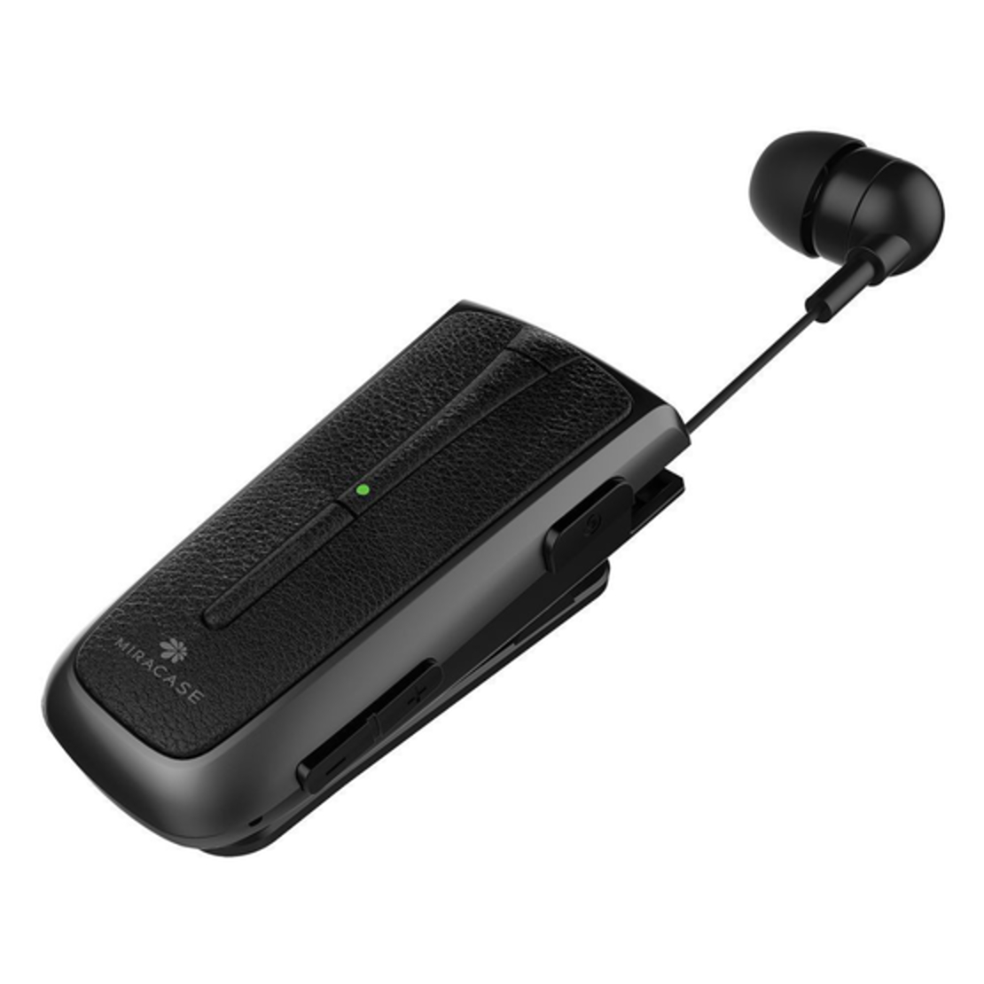 דיבורית Bluetooth עם כבל נמתח Miracase MBTH20 בצבע שחור