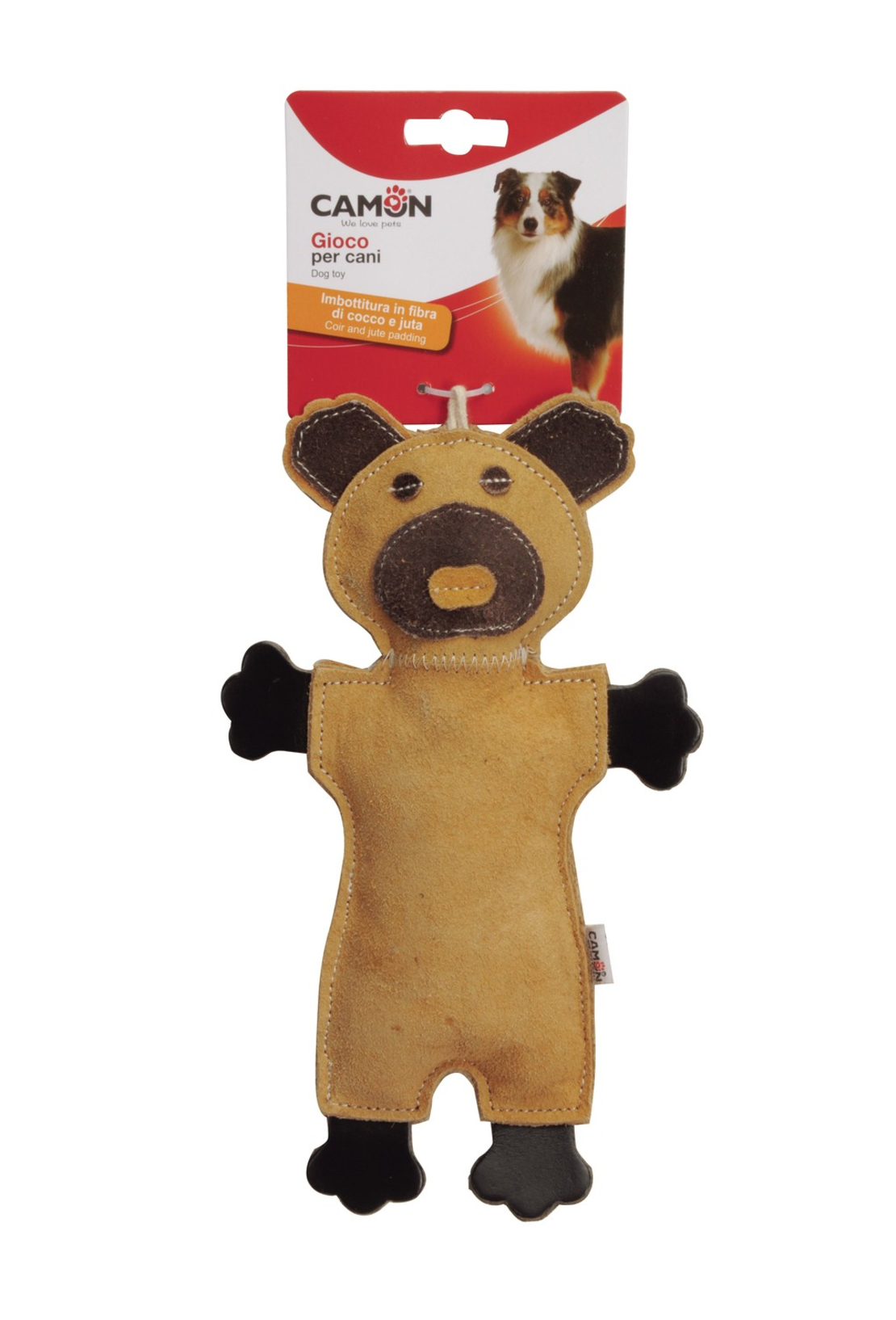 צעצוע דובי לכלב מבד יוטה וסיבי קוקוס- CAMON