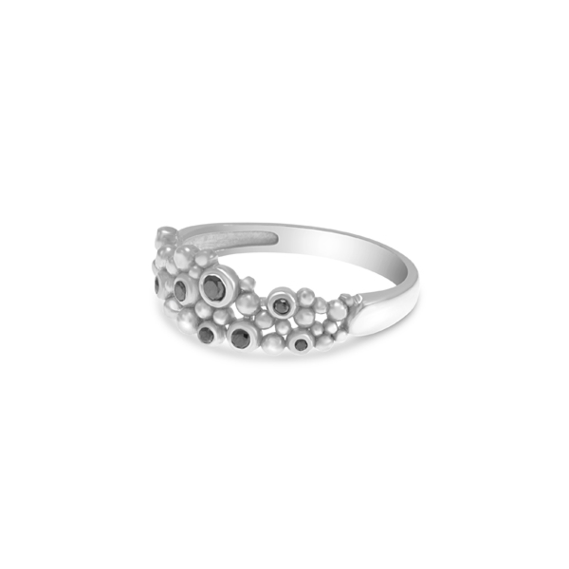Almog| טבעת משובצת יהלומים שחורים