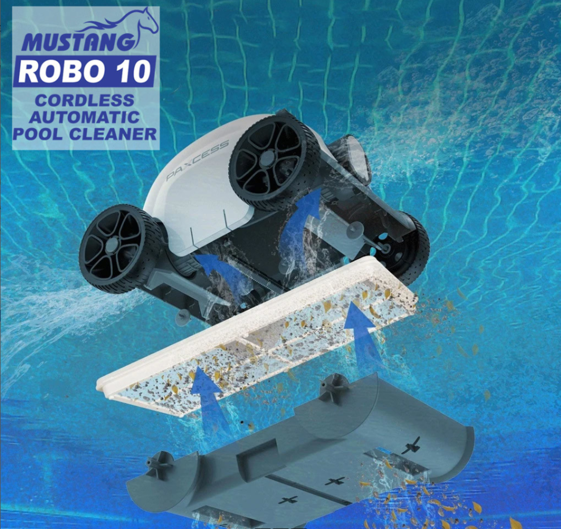 רובוט נטען לבריכה ROBO10 מבית - MUSTANG מוסטנג