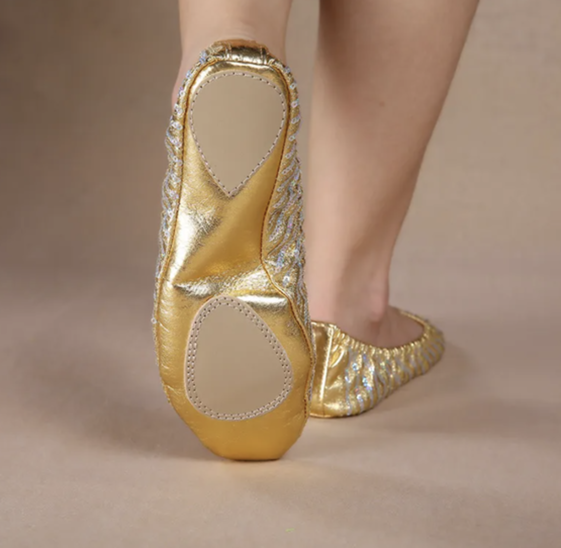 נעלי ריקוד זהב כסף