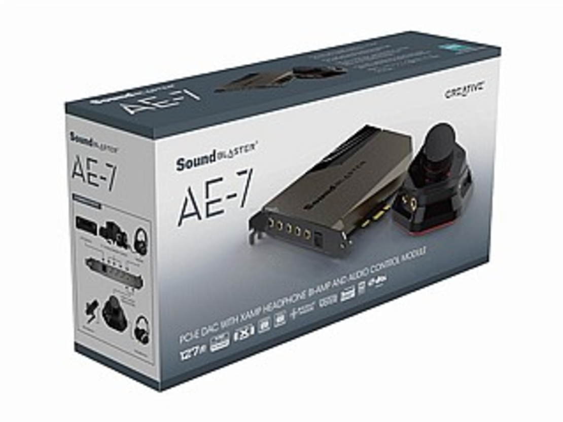 Sound Blaster AE-7 - Hi-res PCI-e DAC and Amp Sound Card with Xamp Discrete Headphone Bi-amp and Audio Control Module