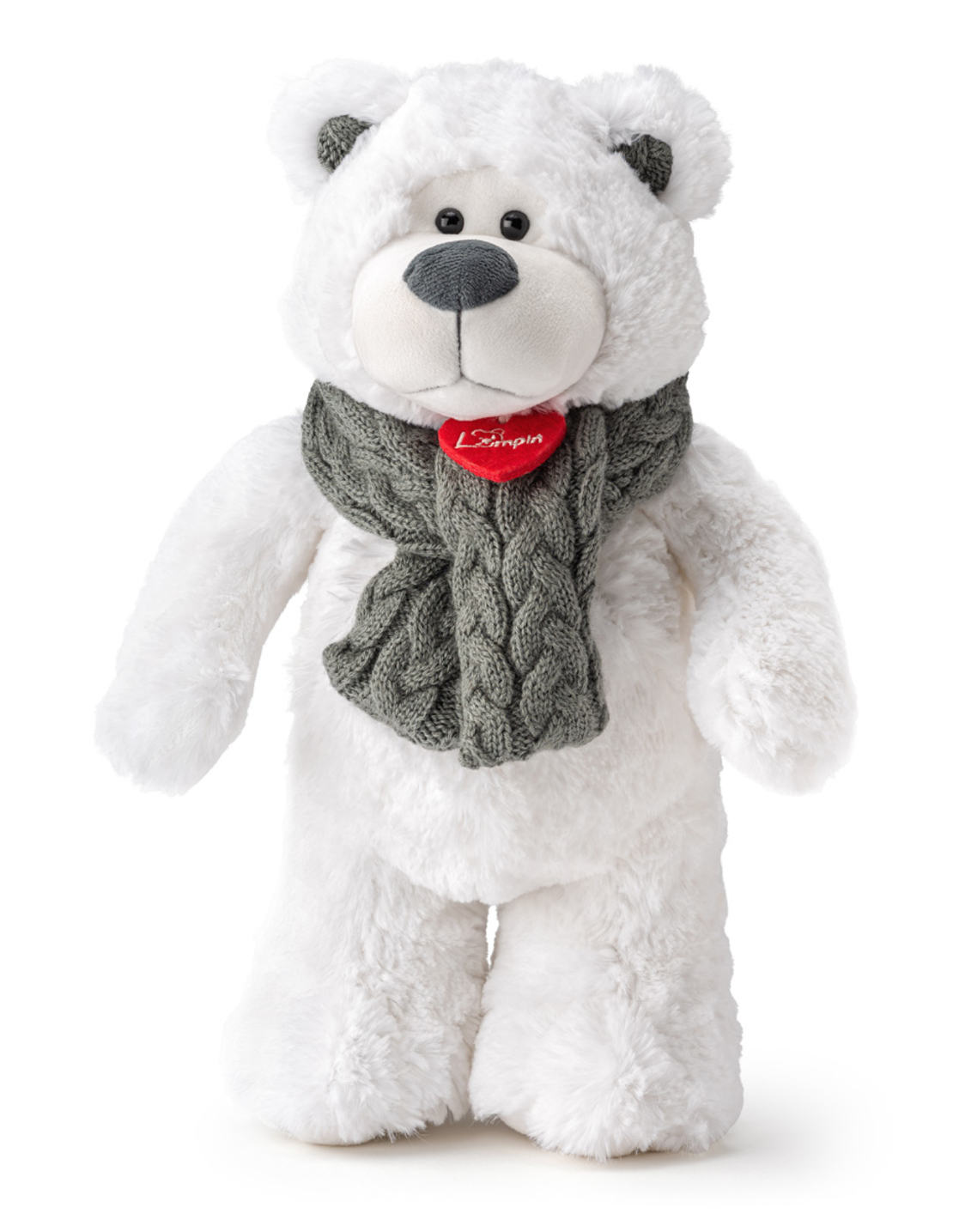בובה רכה - דוב לבן עם צעיף (38 ס