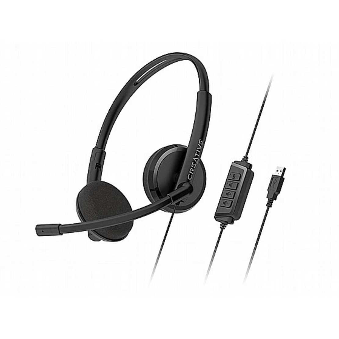 אוזניות Creative HS-220 - USB Headset with Noise-cancelling Mic and Inline Remote
