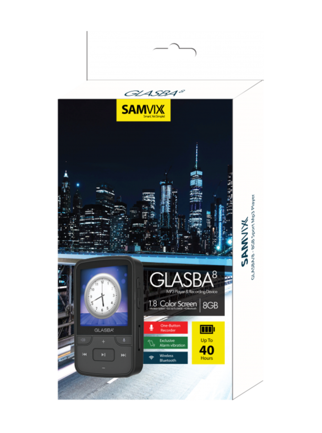 נגן MP3 גלסבה 8 | GLASBA 8 SAMVIX