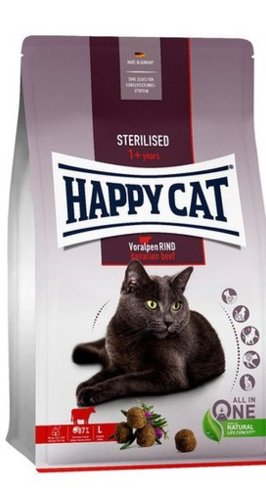 מזון לחתולים happy cat סטרליז עם סלמון 4 ק
