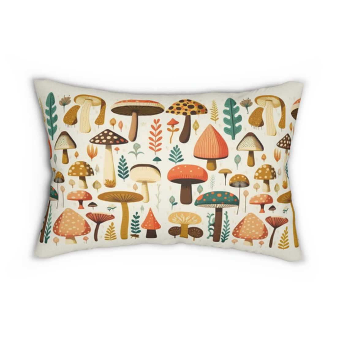 MushLove Lumbar Pillow - Mushroom Design Home Decor - FungiFly