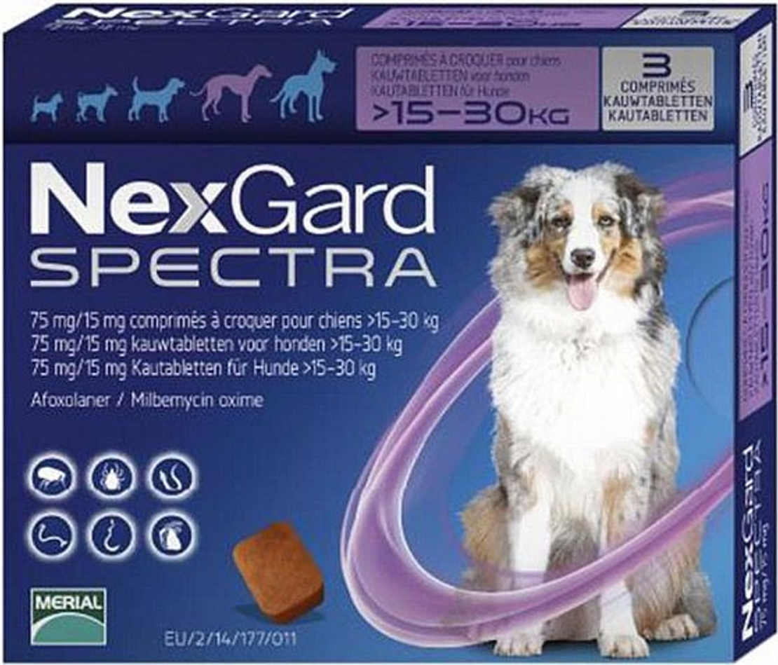 נקסגארד ספקטרה לכלבים במשקל 15-30 ק