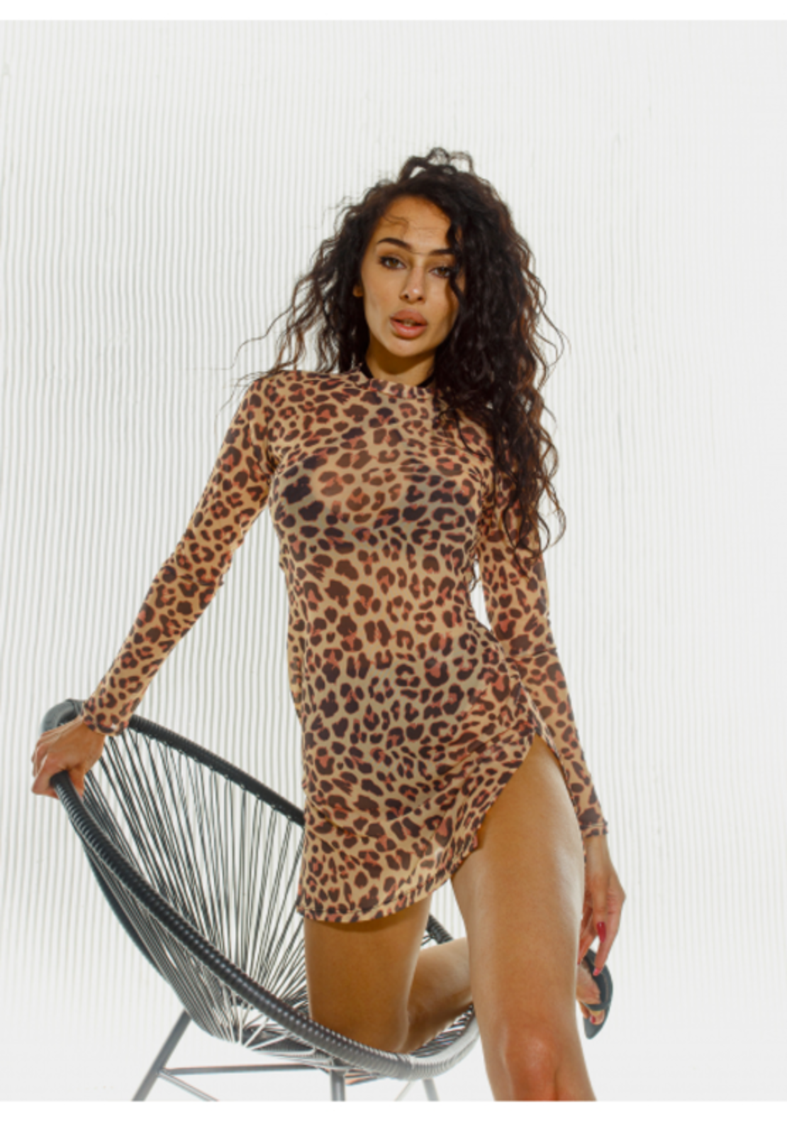Dress - mesh VESTIDO leopard (mesh only)