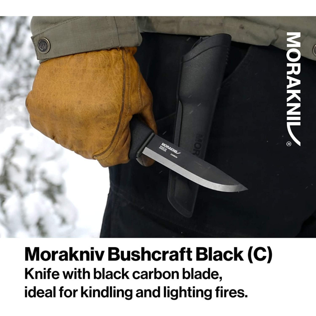 סכין בושקראפט מושחרת מורה-קניב - MORAKNIV BUSHCRAFT