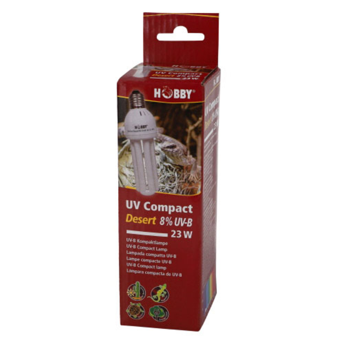 נורת UVB 8% 23W, הובי | UV Compact Jungle