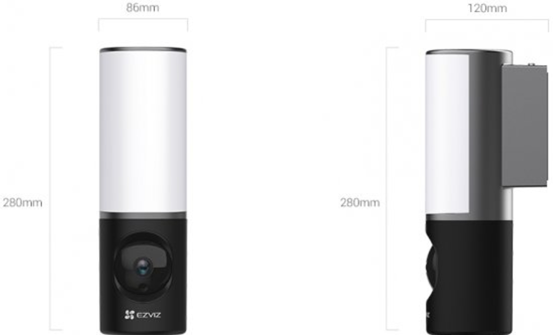 מצלמת אבטחה אלחוטית חיצונית עם נורת קיר חכמה Ezviz LC3 2K