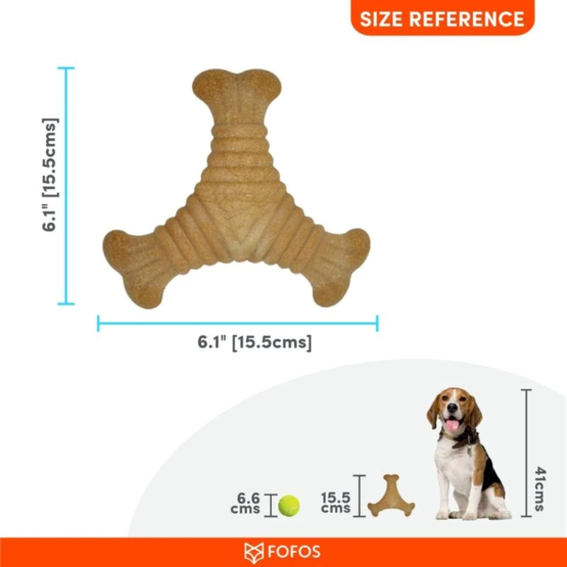 פופוס סטיקס צעצוע עץ בצורת משולש לכלבים FOFOS