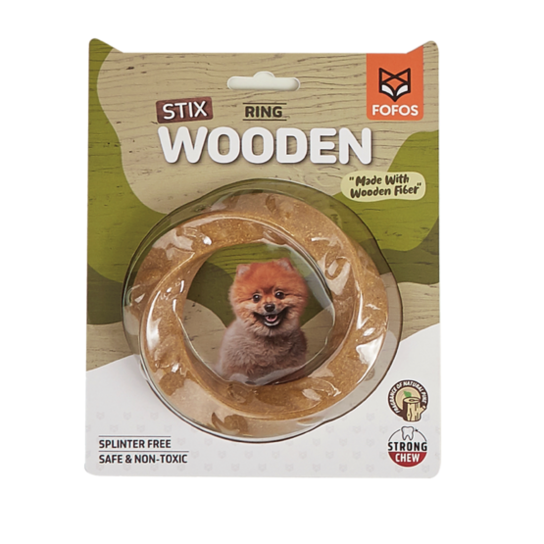 פופוס סטיקס צעצוע עץ בצורת טבעת לכלבים FOFOS