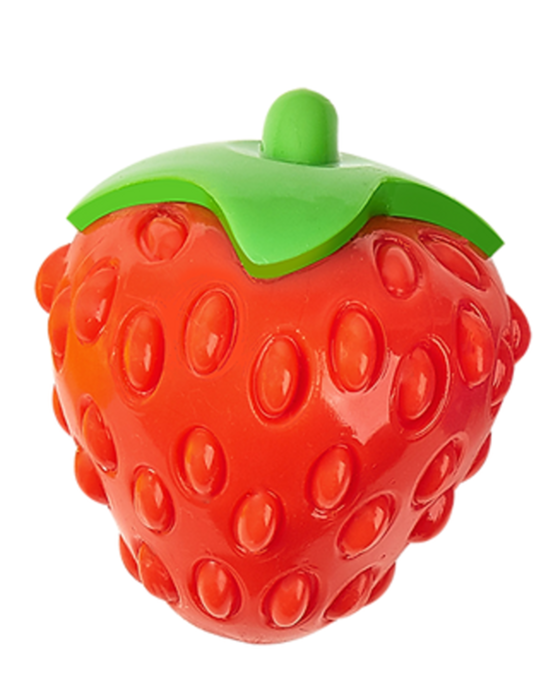 פופוס צעצוע גומי קשיח בצורת תות בלי צפצפה FOFOS