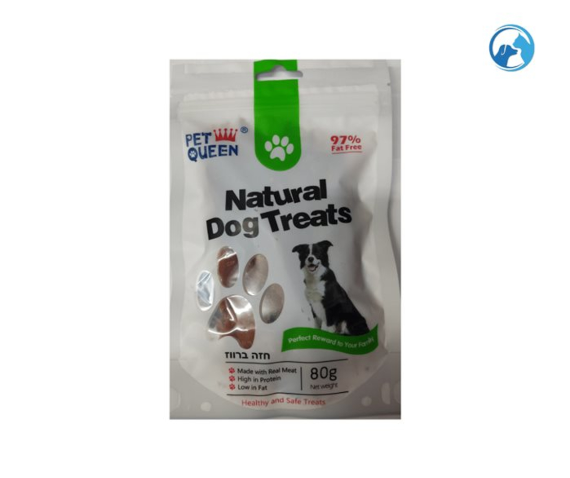חטיף חזה ברווז לכלב, פט קווין | natural dog treats